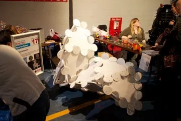 Sculpture System 5 fully assembled at the Newcastle Maker Faire